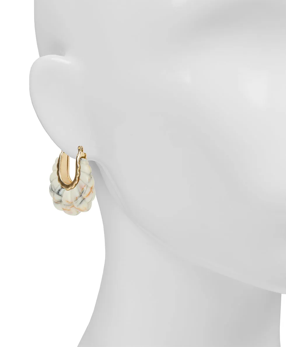 Scalloped Hoop Earrings - Scalloped Bead sold by Patricia Nash product image thumbnail 4