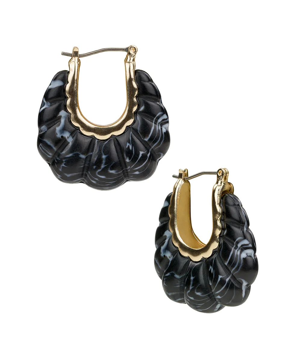Scalloped Hoop Earrings - Scalloped Bead sold by Patricia Nash product image thumbnail 5