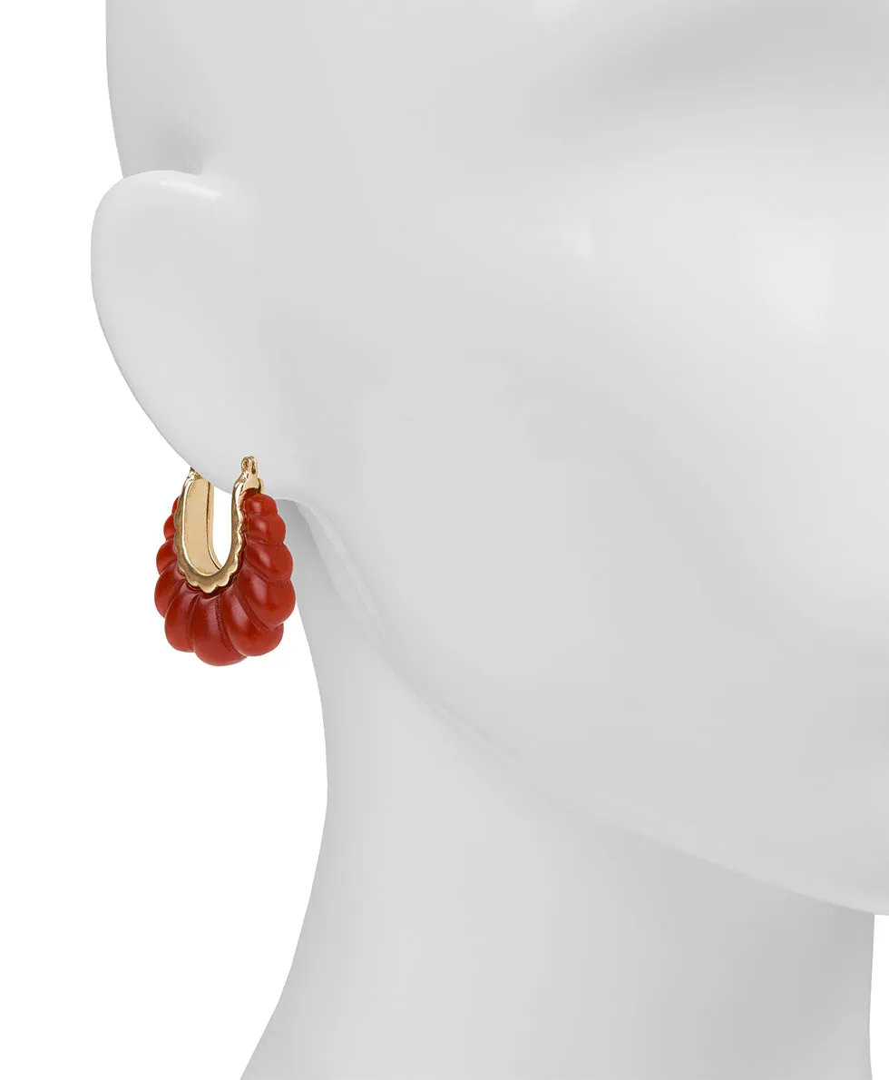 Scalloped Hoop Earrings - Scalloped Bead sold by Patricia Nash product image thumbnail 2