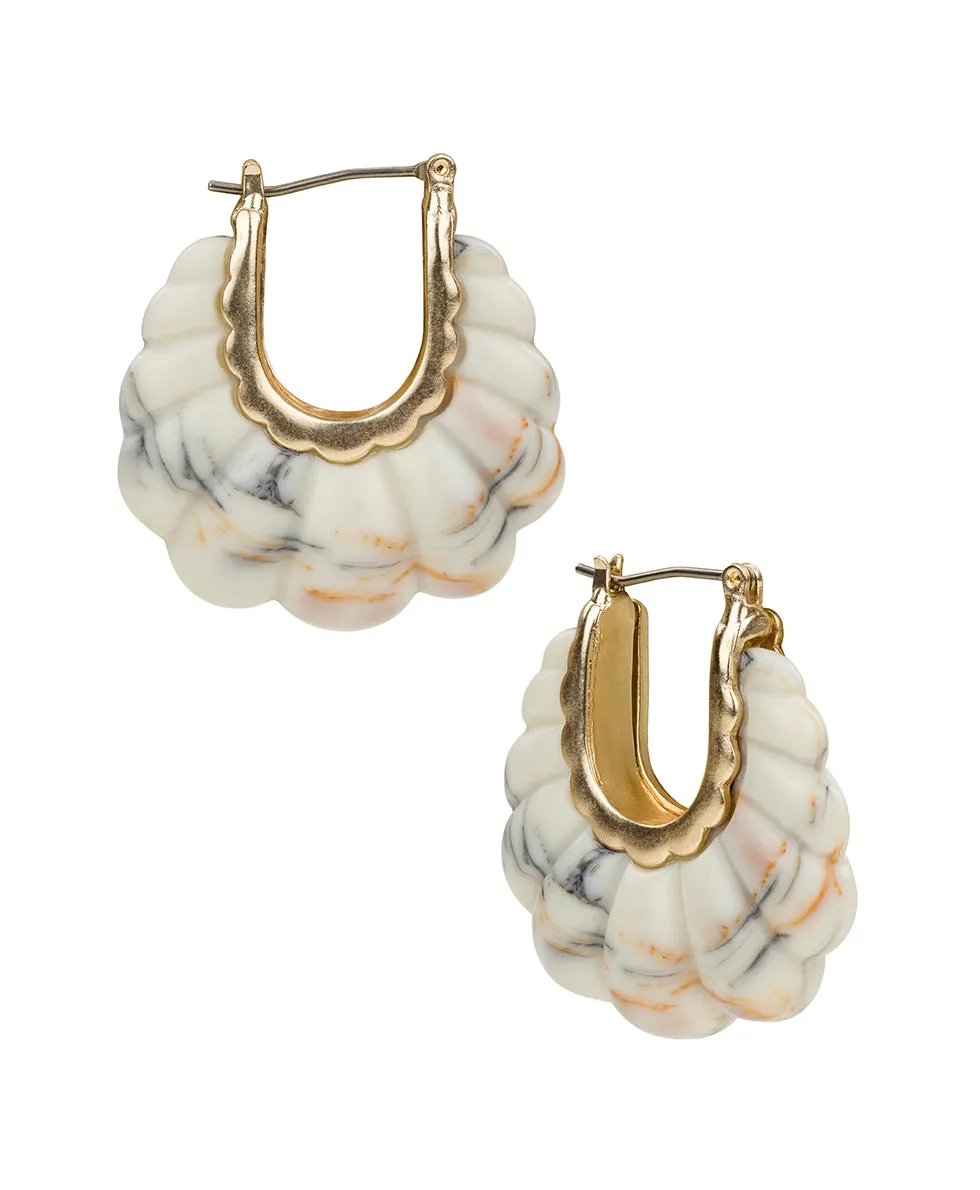 Scalloped Hoop Earrings - Scalloped Bead sold by Patricia Nash product image thumbnail 3