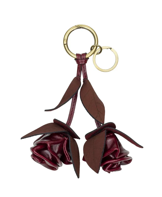 Laced Rose Bag Charm - Laser Lace Burnished Leather sold by Patricia Nash