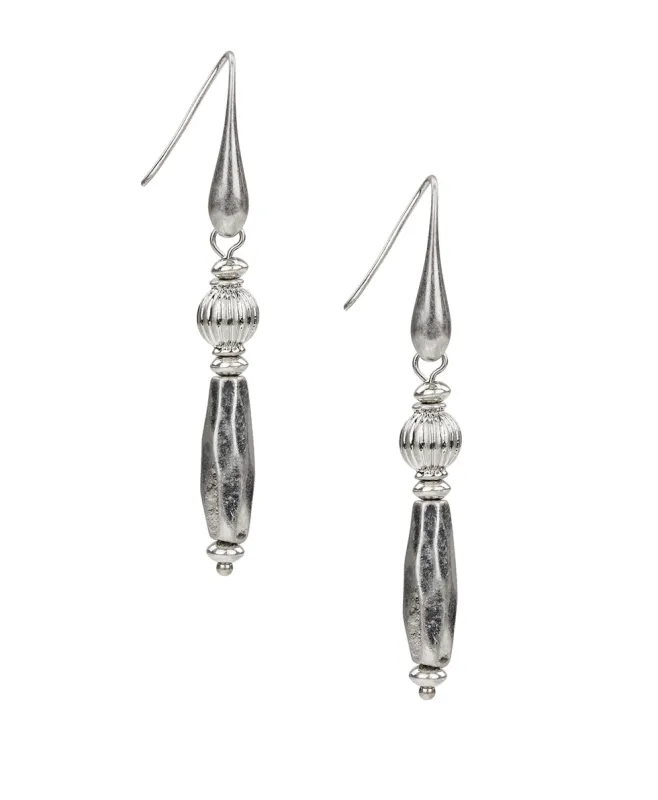 Double Bead Drop Earrings - Eclectic Bead sold by Patricia Nash