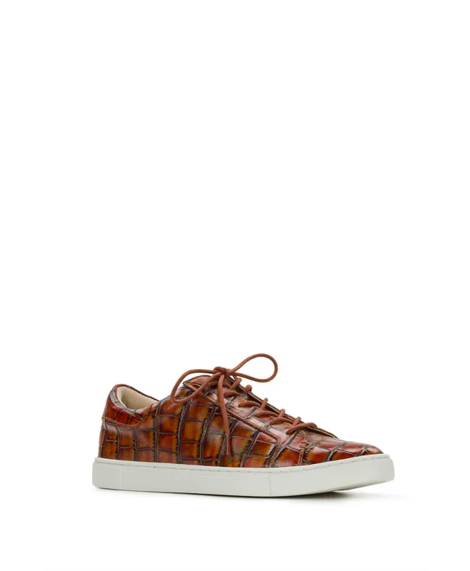 Uma Sneaker - Vintage Distressed Croc Leather ‑ Autumn sold by Patricia Nash