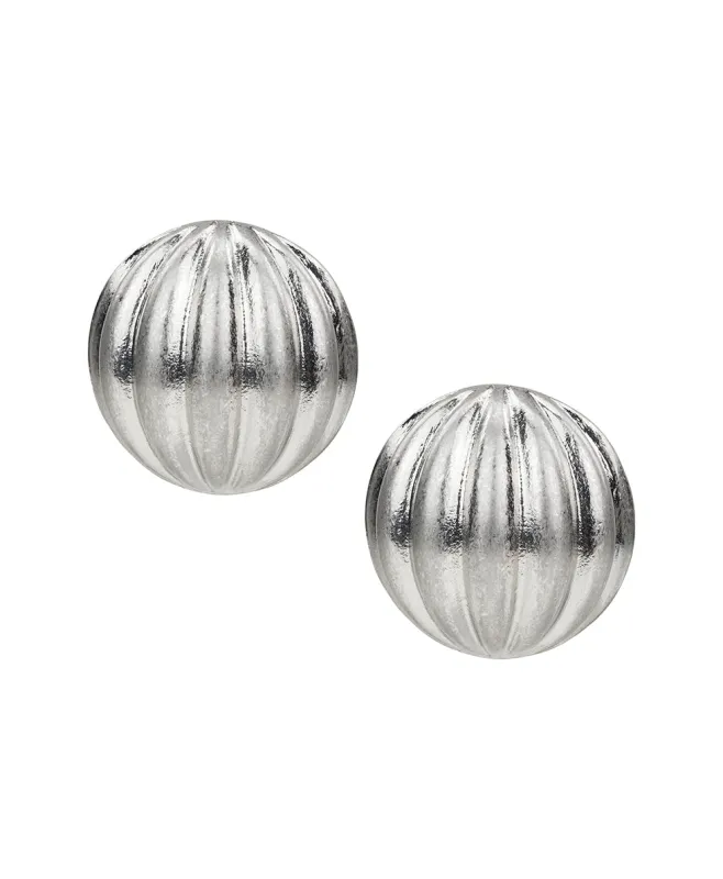 Scalloped Button Post Earrings - Scalloped Bead Collection sold by Patricia Nash