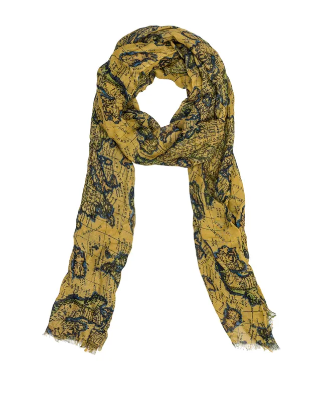 Scarf - European Map sold by Patricia Nash