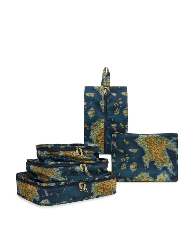 Travel Cubes - Woven Poly ‑ Greek Map sold by Patricia Nash