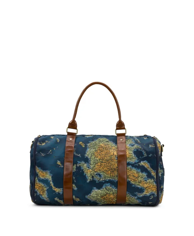 Vasilia Garment Duffel - Greek Map sold by Patricia Nash