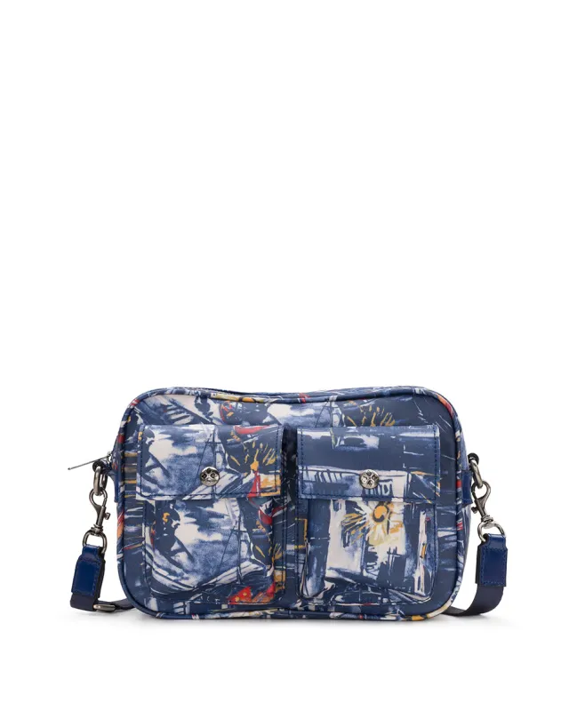 Praiano Belt Bag - Patina Coated Linen Canvas — Harbor Nights sold by Patricia Nash