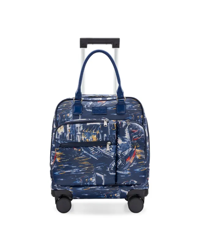 Mattia Underseater Roller - Patina Coated Linen Canvas ‑ Harbor Nights sold by Patricia Nash