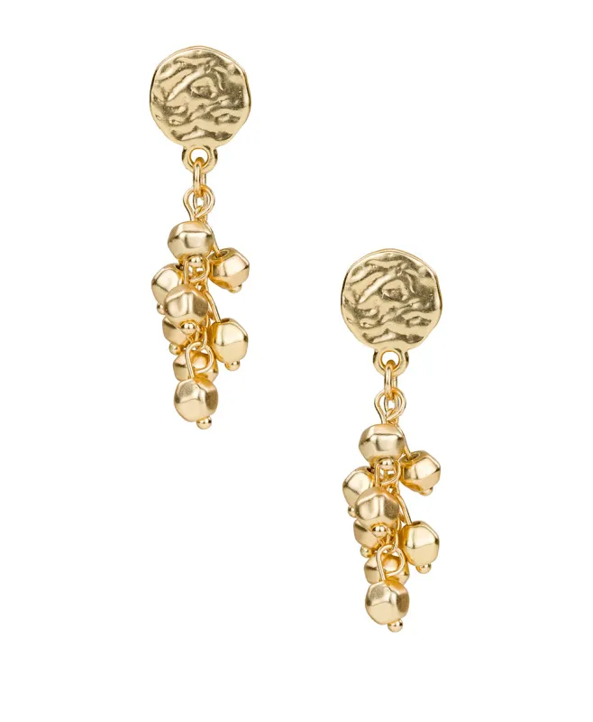 Multi-Dangle Post Drop Earrings - Hammered Link made by Patricia Nash