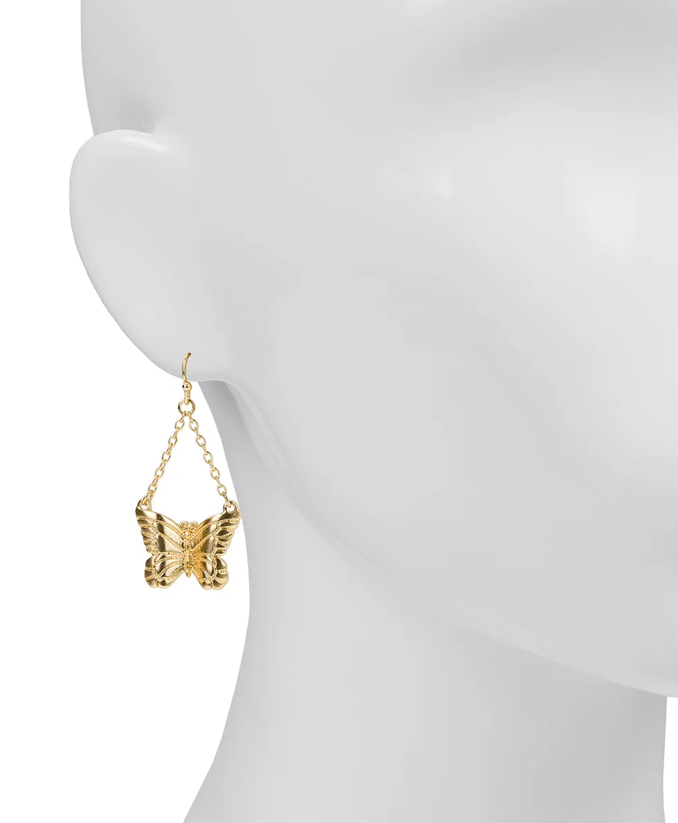 Butterfly Chain Drop Earrings - Butterfly Collection sold by Patricia Nash product image thumbnail 2