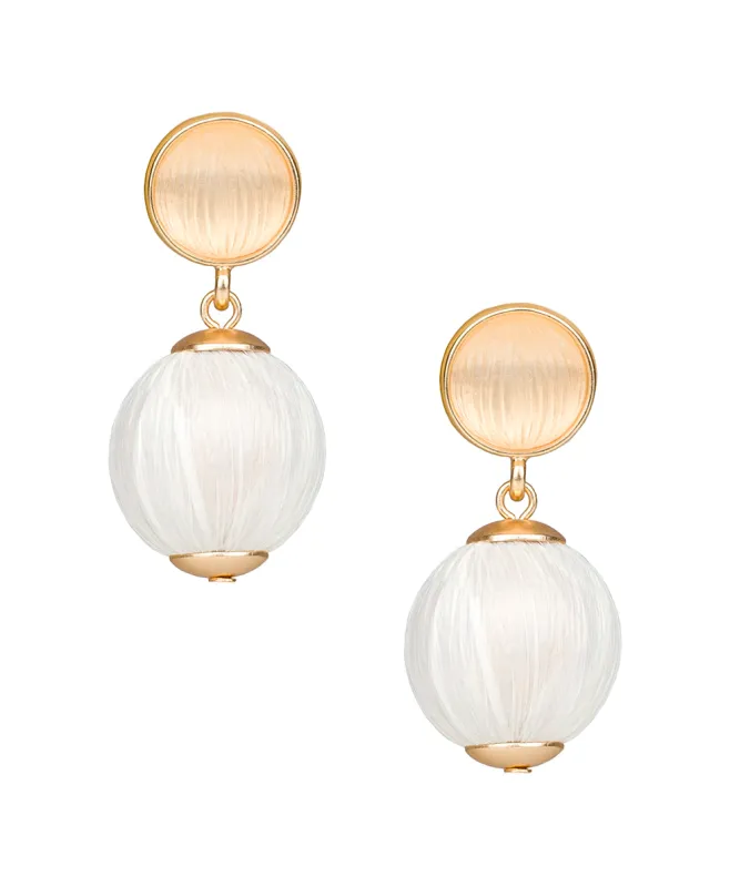 Double Drop Earrings - Raffia Beaded sold by Patricia Nash