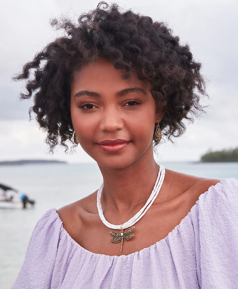 Dragonfly Pendant - Filigree & Flowers sold by Patricia Nash product image thumbnail 4