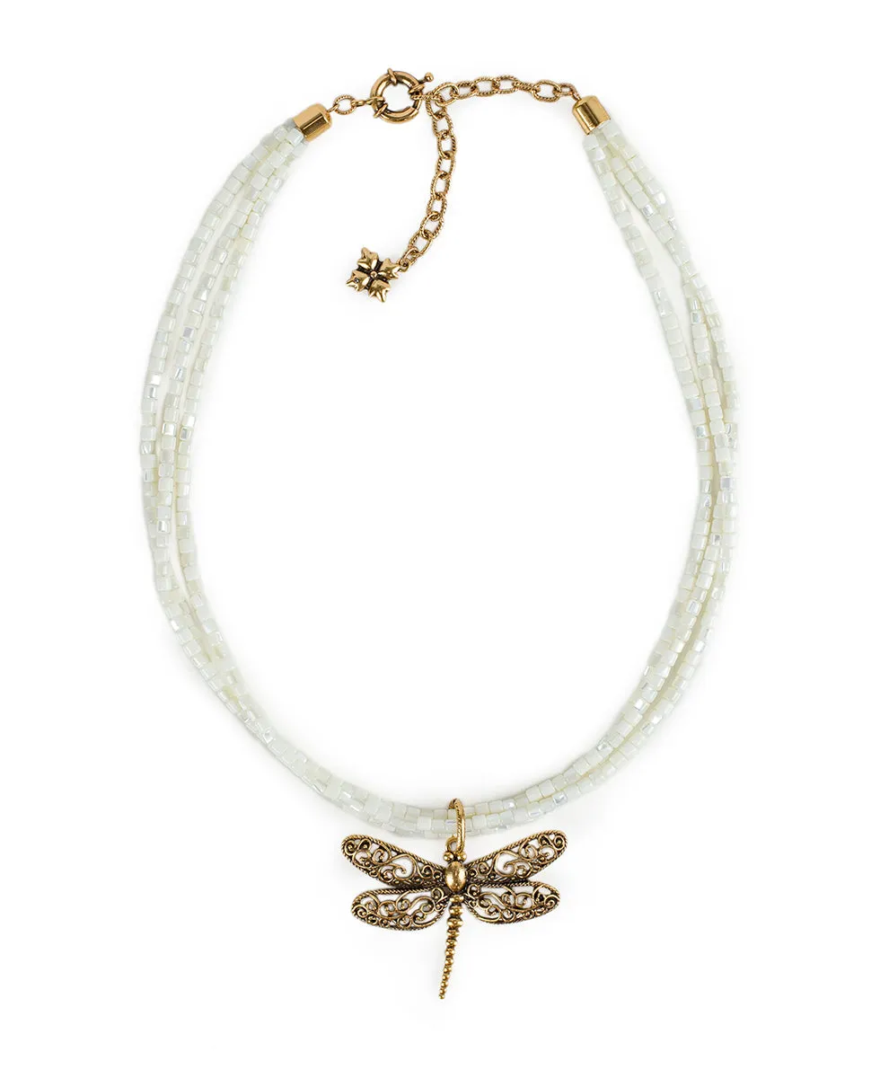 Dragonfly Pendant - Filigree & Flowers sold by Patricia Nash product image thumbnail 2