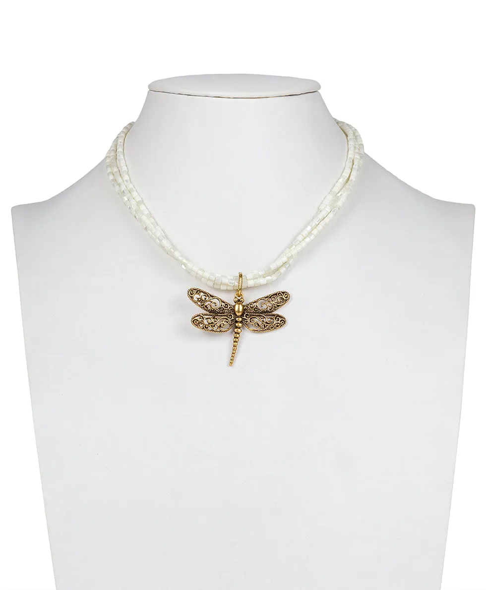 Dragonfly Pendant - Filigree & Flowers sold by Patricia Nash product image thumbnail 3