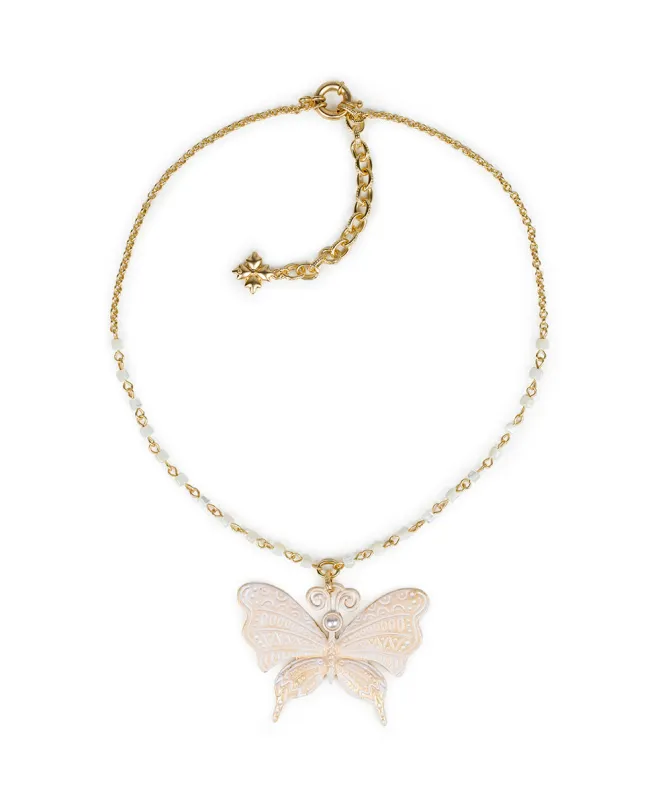 Butterfly Statement Necklace - White Hot sold by Patricia Nash