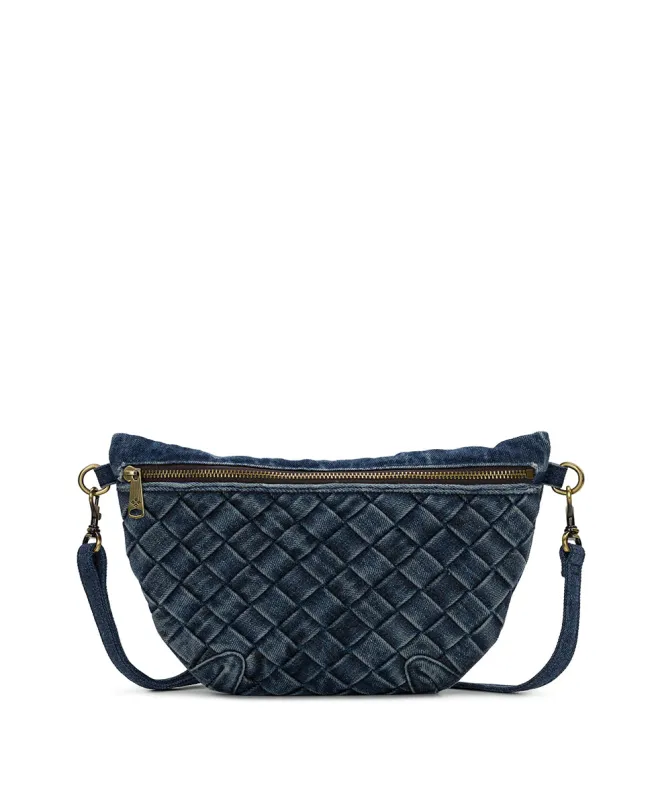 Tinchi Belt Bag - Washed Woven Denim sold by Patricia Nash