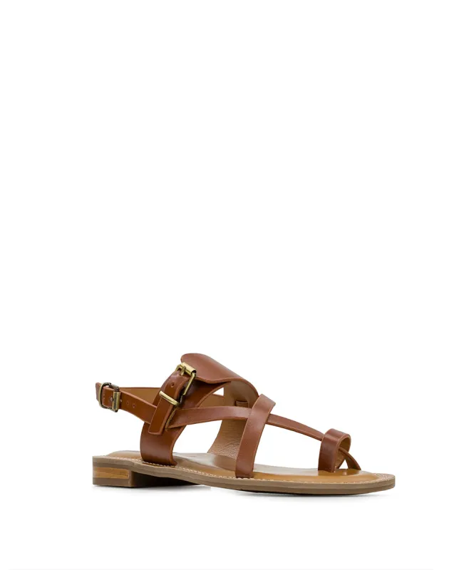 Fidella Sandals - Vegetable Tanned Leather — Tan sold by Patricia Nash