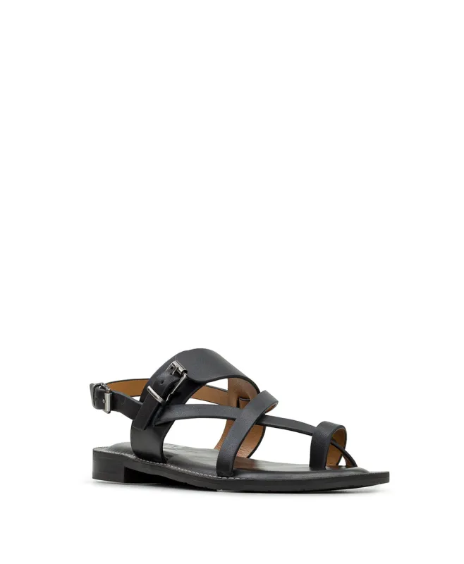 Fidella Sandals - Vegetable Tanned Leather — Black sold by Patricia Nash