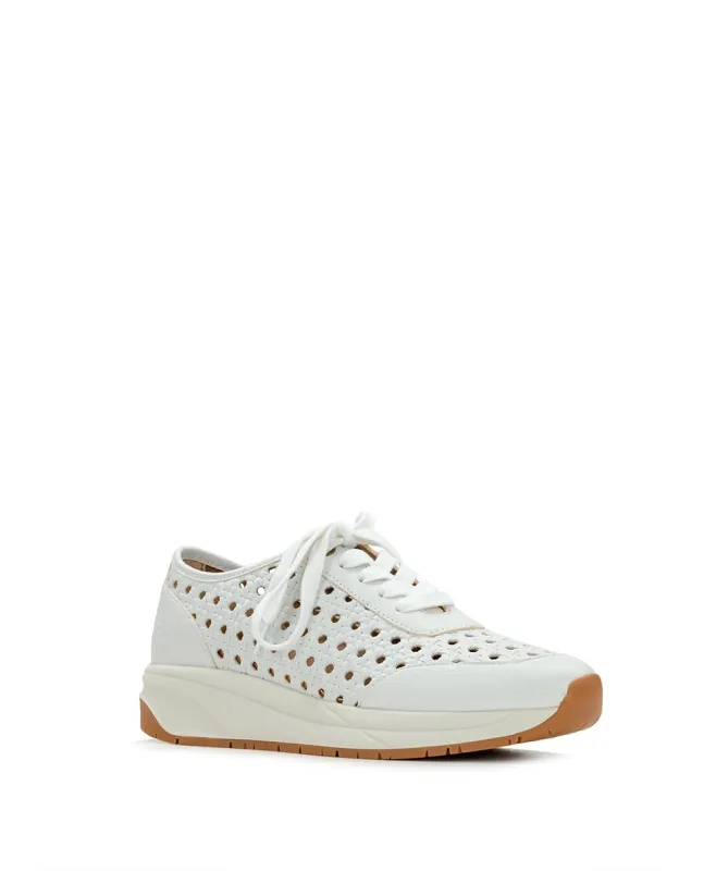 Milla Perforated Sneaker - Perforated Leather — White sold by Patricia Nash