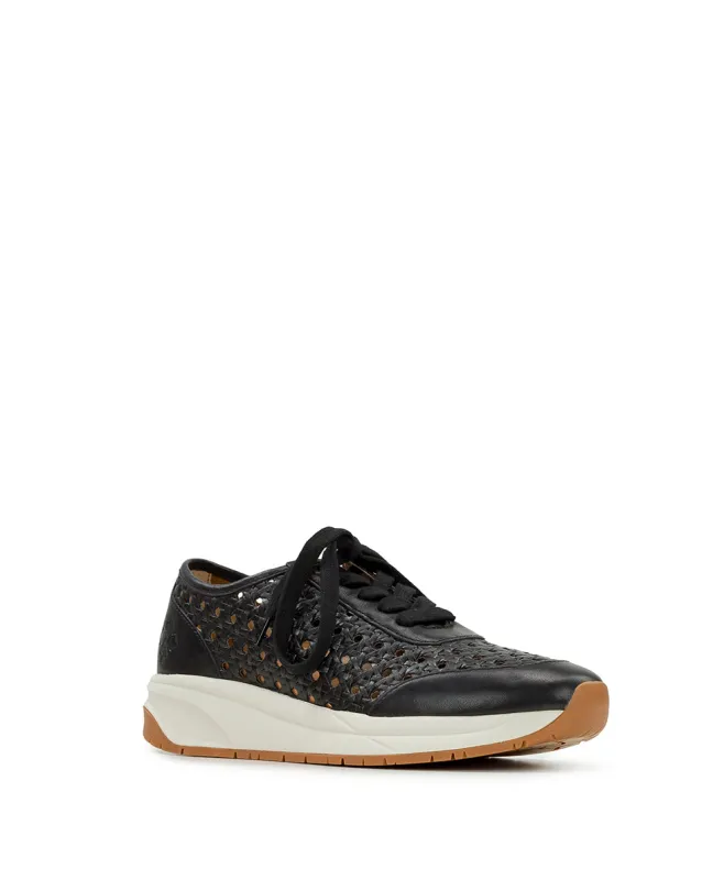 Milla Perforated Sneaker - Perforated Leather — Black sold by Patricia Nash