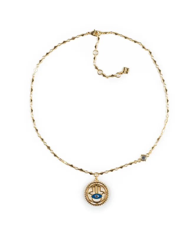 Hamsa On Chain Necklace - Good Luck Charm sold by Patricia Nash