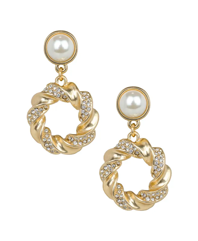 Doorknocker Post Earrings - Rope Ring sold by Patricia Nash