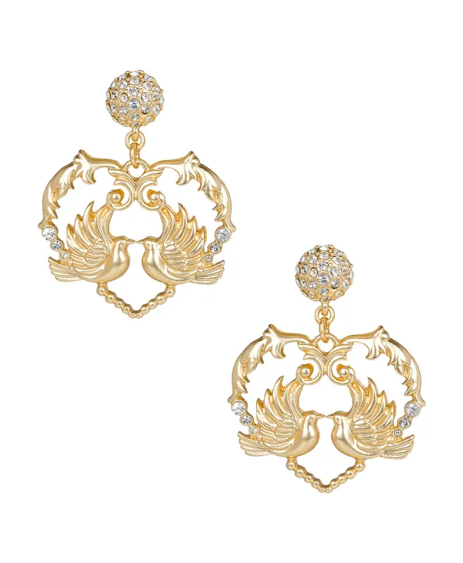 Mini Love Bird Post Earrings - Love Birds made by Patricia Nash