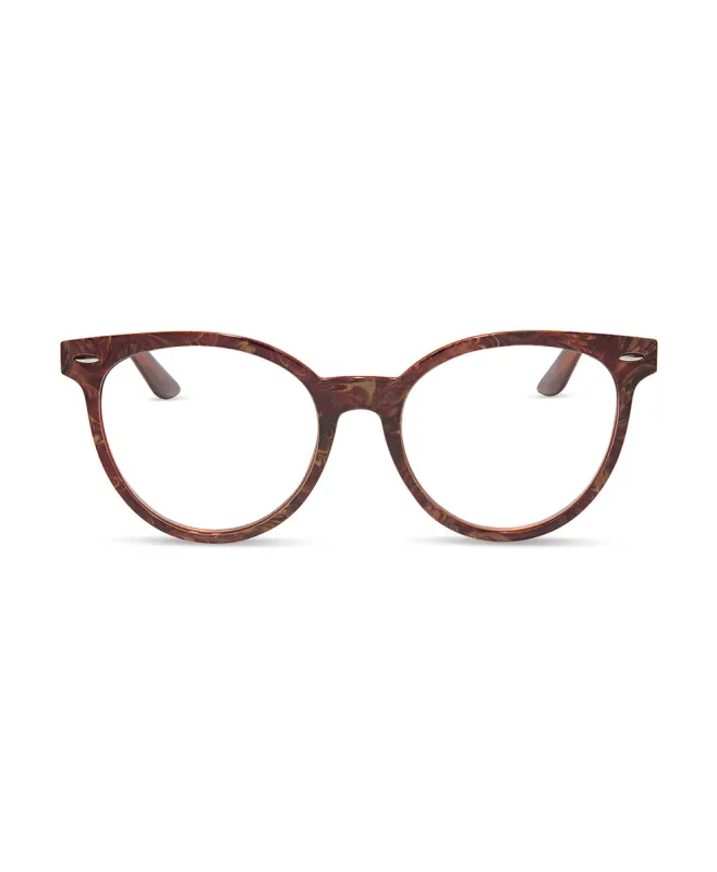 Blondie II Reader Glasses - Florentine Marbling made by Patricia Nash