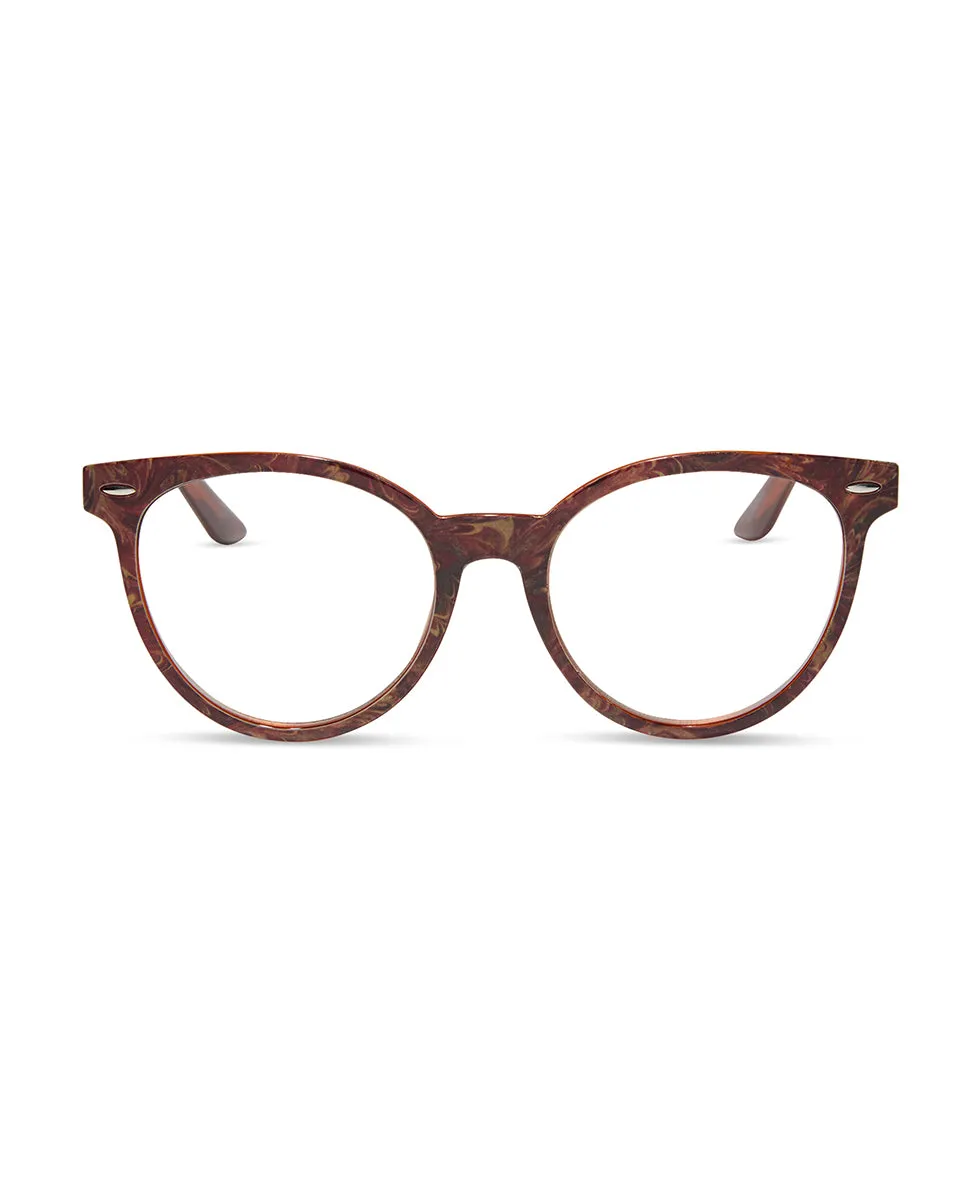 Blondie II Reader Glasses - Florentine Marbling sold by Patricia Nash