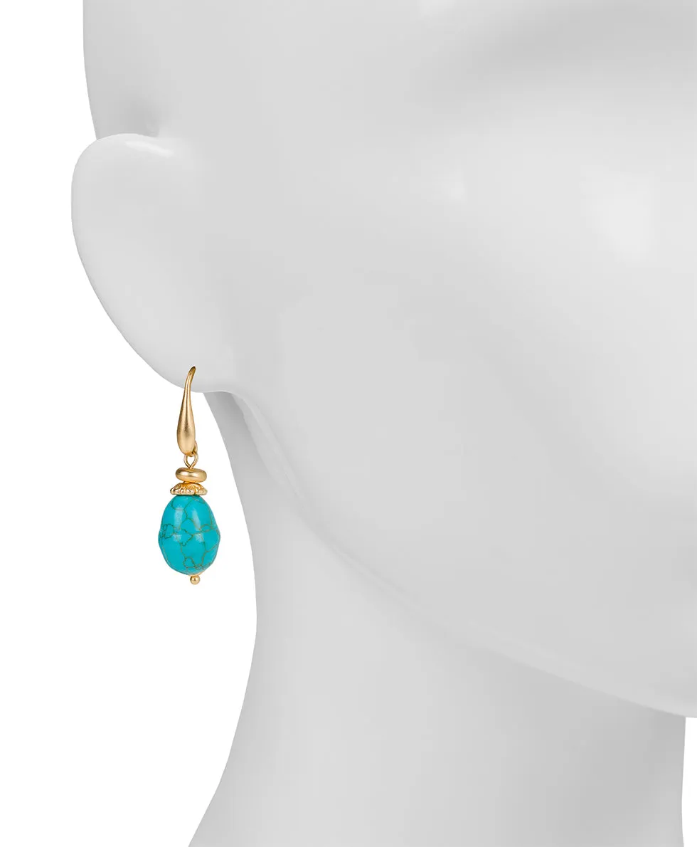 Bead Drop Earrings - Blue Ocean sold by Patricia Nash product image thumbnail 2