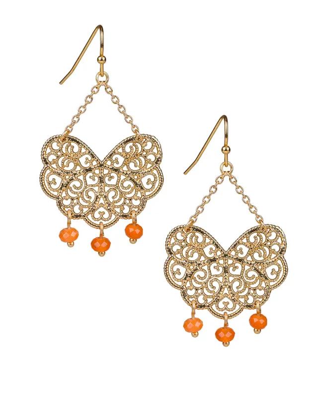Bead Drop Earrings - Filigree and Flutter sold by Patricia Nash