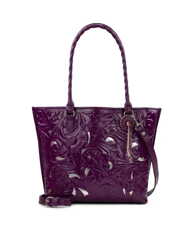 Adeline Tote - Burnished Cutout Tooled sold by Patricia Nash