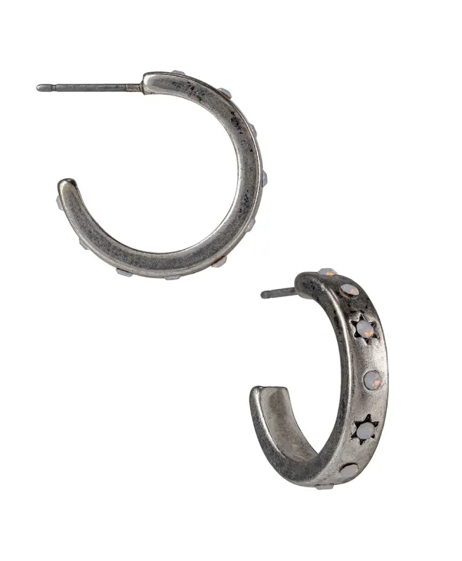 Star Studded Hoop Earrings  - Celestial made by Patricia Nash