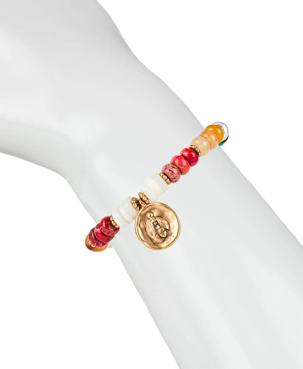 Bee Drop Stretch Bracelet - World Bead sold by Patricia Nash product image thumbnail 3