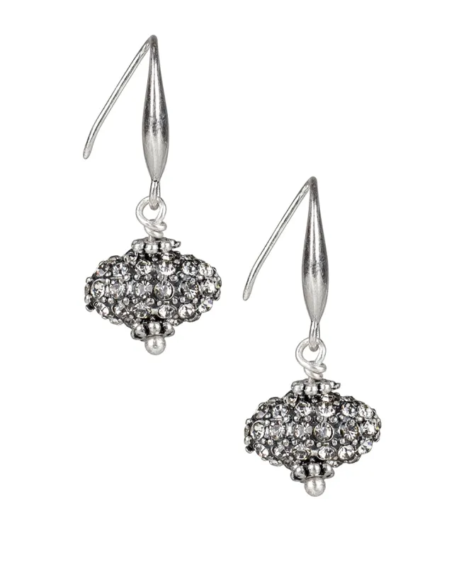 Pave Bead Drop Earrings - Pave Crystals made by Patricia Nash