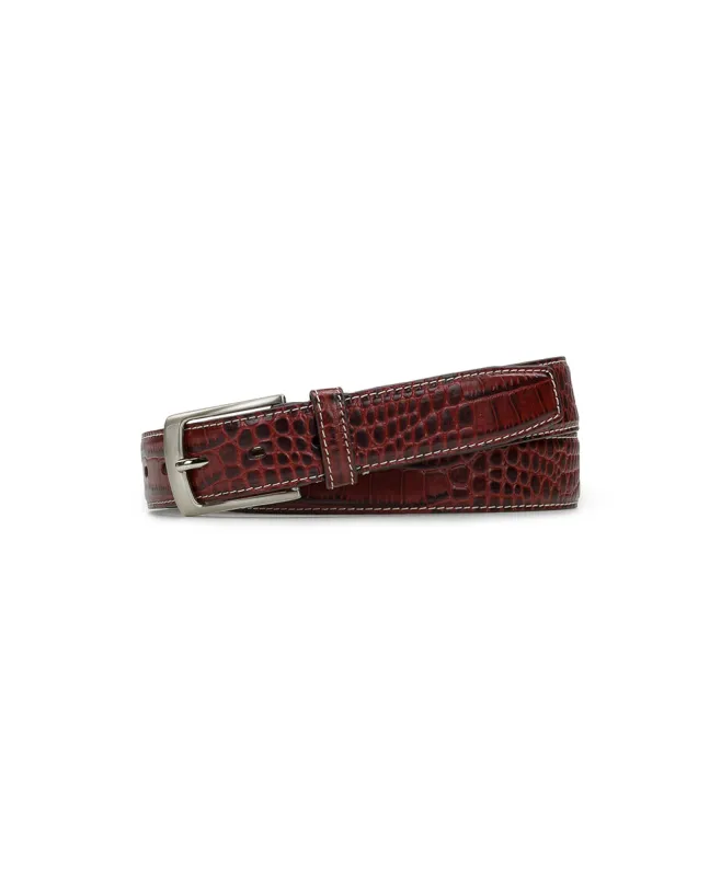Nash Men's Croc Belt - British Tan made by Patricia Nash