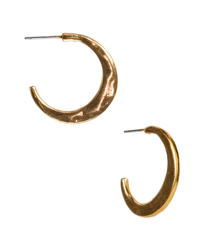 Hammered Hoop Earrings - Not So Basics made by Patricia Nash