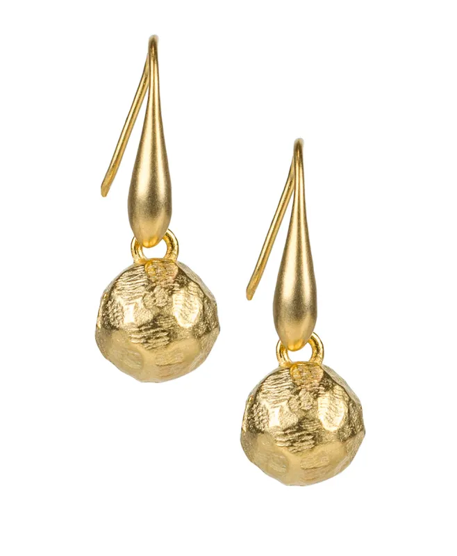 Hammered Ball Drop Earrings - Not So Basics sold by Patricia Nash