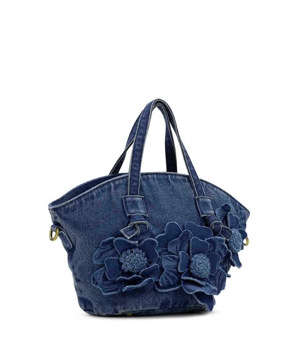 Corallina Tote Crossbody - Floral Applique Denim sold by Patricia Nash product image thumbnail 3