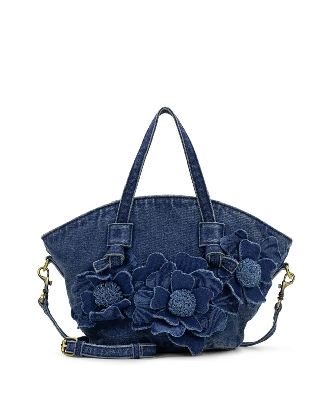 Corallina Tote Crossbody - Floral Applique Denim sold by Patricia Nash