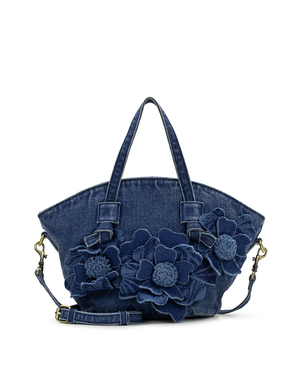 Corallina Tote Crossbody - Floral Applique Denim sold by Patricia Nash