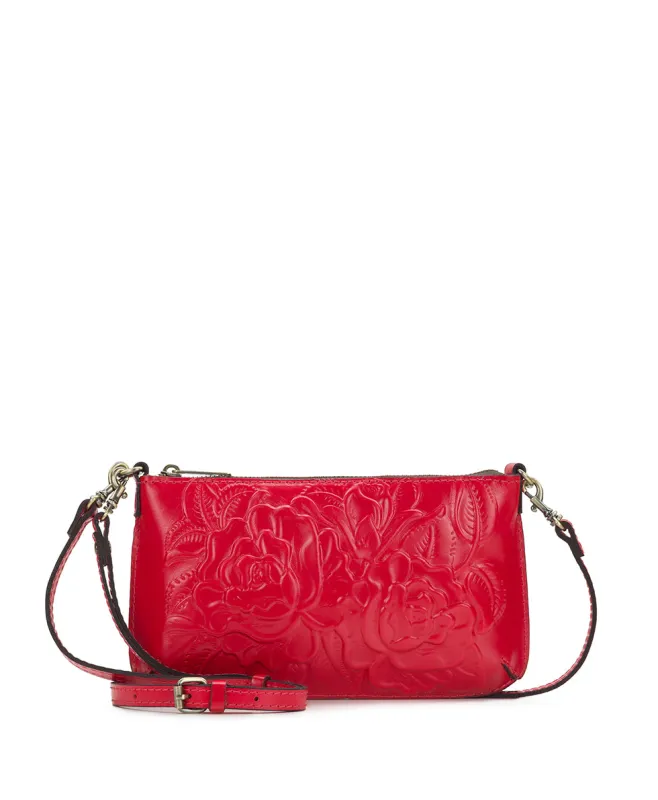 Laurina Wristlet Crossbody - Vintage Veg Tan Rose Tooled sold by Patricia Nash