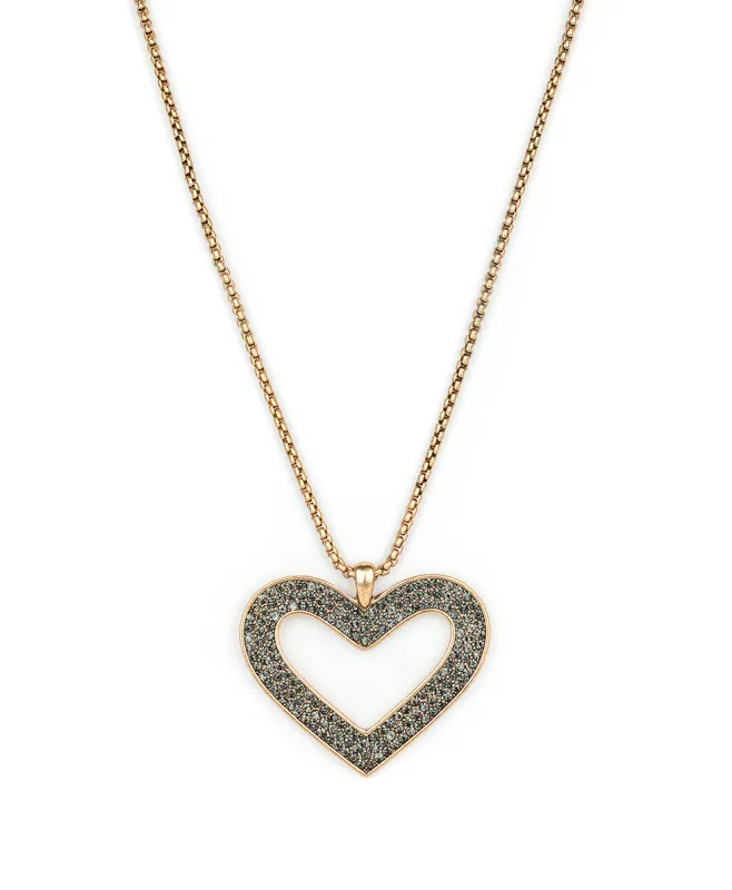 Pavé Heart Necklace - Sparkle made by Patricia Nash