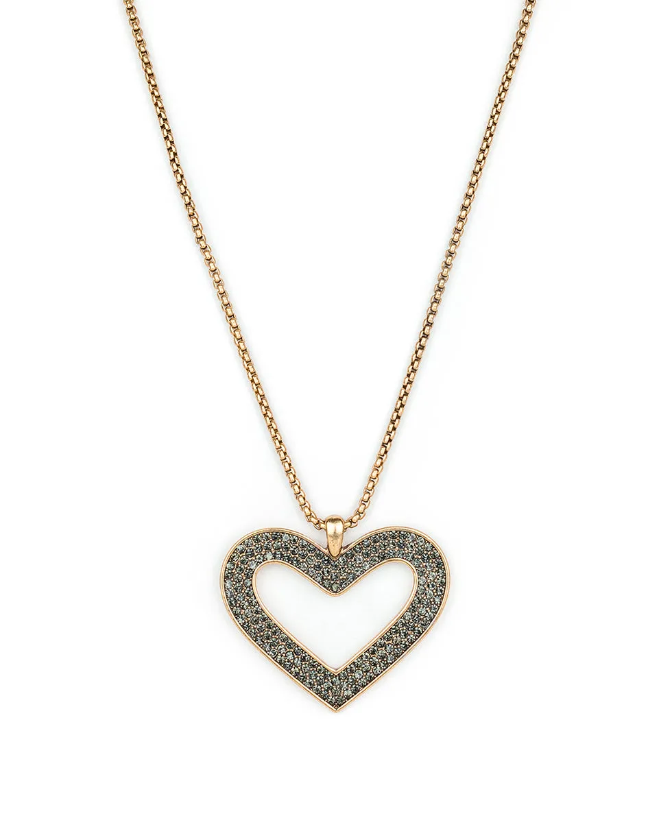 Pavé Heart Necklace - Sparkle sold by Patricia Nash