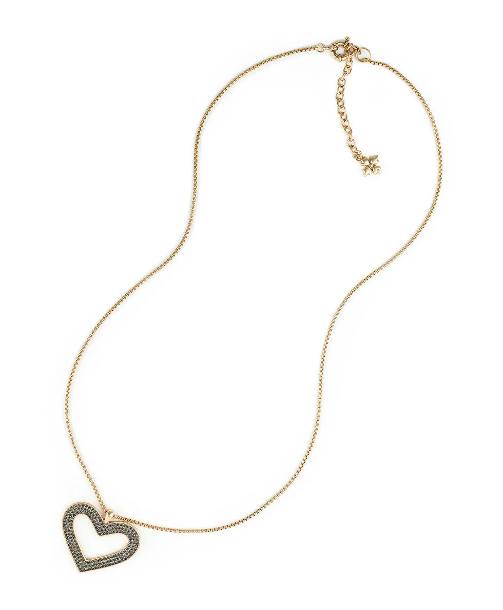 Pavé Heart Necklace - Sparkle sold by Patricia Nash product image thumbnail 2