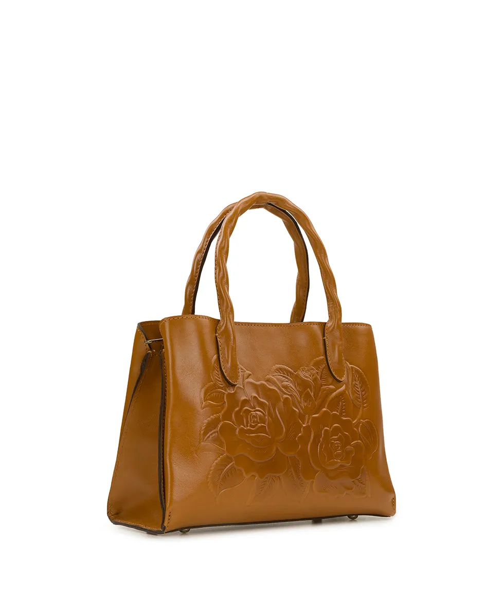 Genovese Satchel - Vintage Veg Tan Rose Tooled sold by Patricia Nash product image thumbnail 3