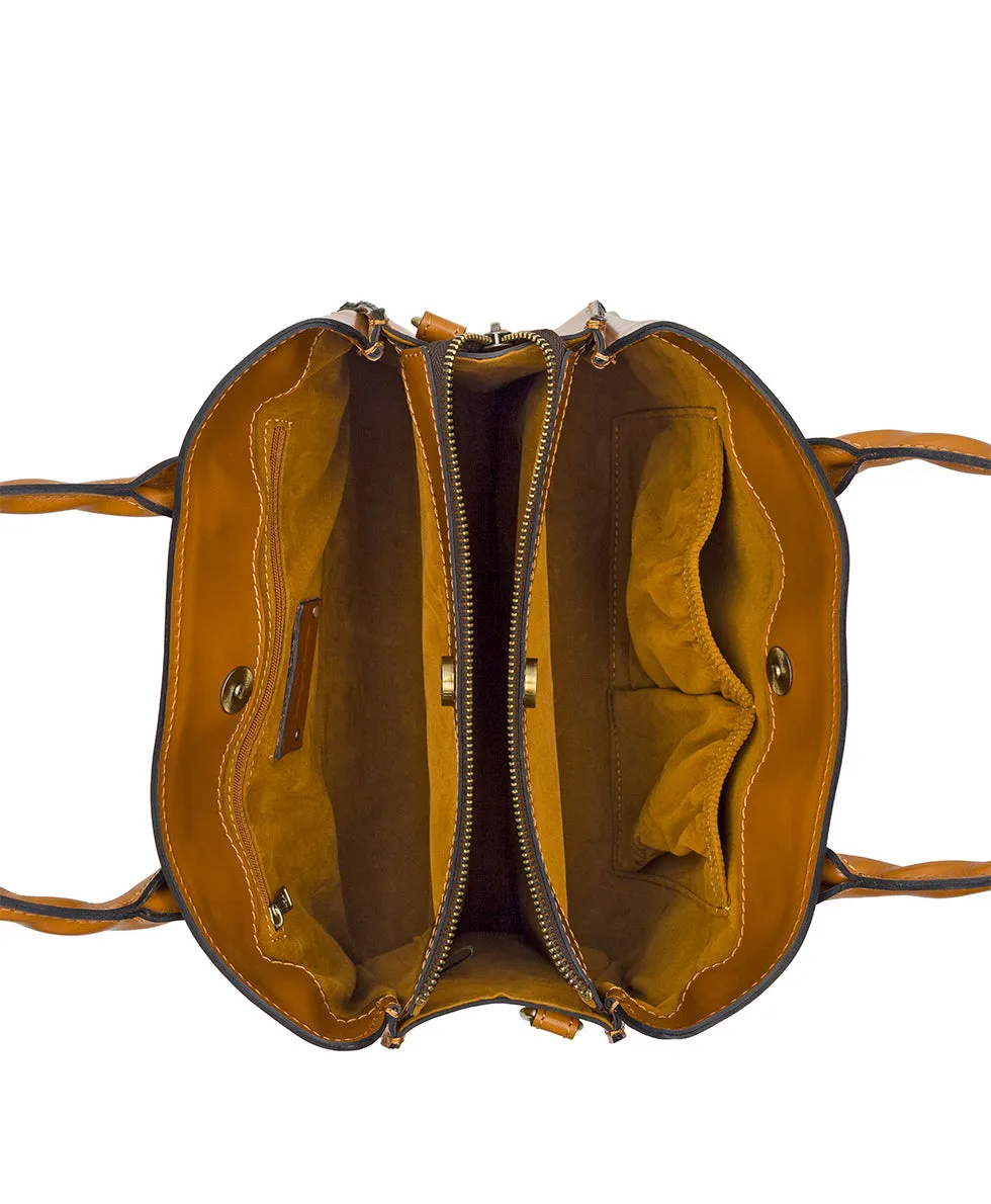 Genovese Satchel - Vintage Veg Tan Rose Tooled sold by Patricia Nash product image thumbnail 4
