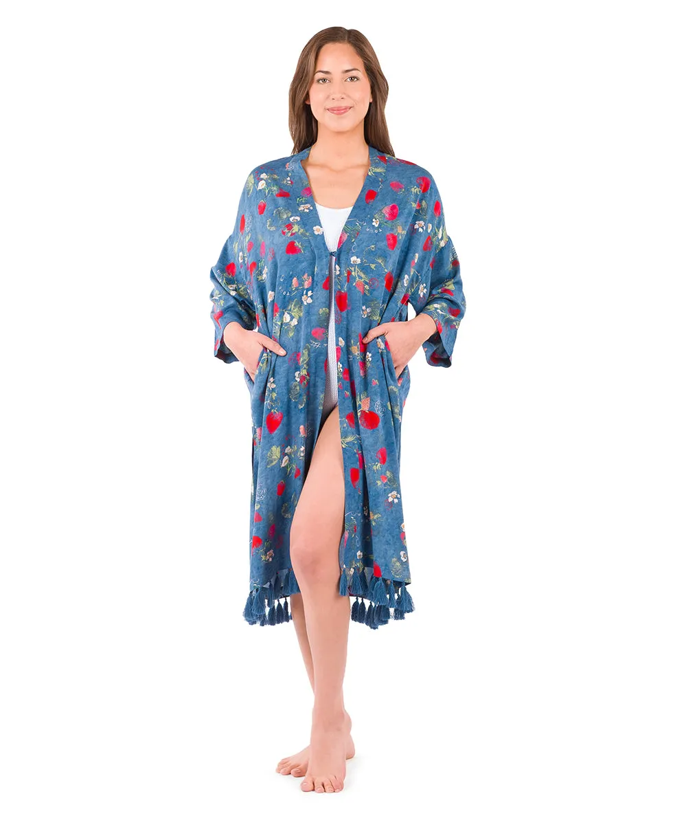 Ruana Cover‑Up with Tassels - Parisian Strawberry sold by Patricia Nash product image thumbnail 5