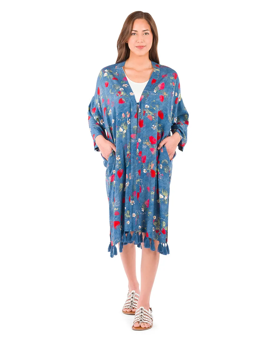 Ruana Cover‑Up with Tassels - Parisian Strawberry sold by Patricia Nash product image thumbnail 2